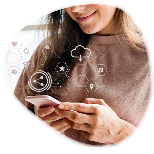 Women on Phone Connecting to Marketing